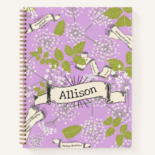 薄紫ツタ ノートブック (正面)