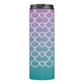 薄紫ティール（緑がかった色）グラデーションマーメイド魚鱗 タンブラー (裏面)