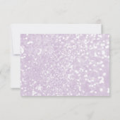 薄紫ティール(緑がかった色)パープル大理石グリッターフラットサンキュー サンキューカード (裏面)