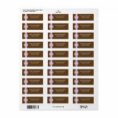 薄紫ディナティドットカスタムズモノグラムのファミリー ラベル (フルシート)