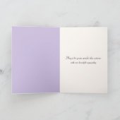 薄紫デウドロップ悔やみや弔慰 カード (内部)