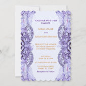 薄紫デリケートレースデザイン結婚式招待状 招待状 (正面)