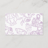 薄紫トイルティーパーティー衣装ラッフル エンクロージャーカード (裏面)