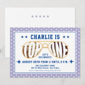 薄紫トップワンファイターパイロットをテーマにした第1誕生日 招待状 (正面/裏面)