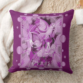 薄紫トーンでケルト平和文字で鳩 クッション (ブランケット)