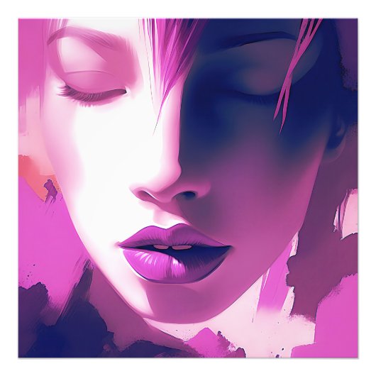 薄紫ドリームウィスパー – セレネ、エテリアール、紫 フォトプリント            (正面)