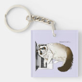 薄紫ノートパソコおもしろいン キーホルダー (正面)