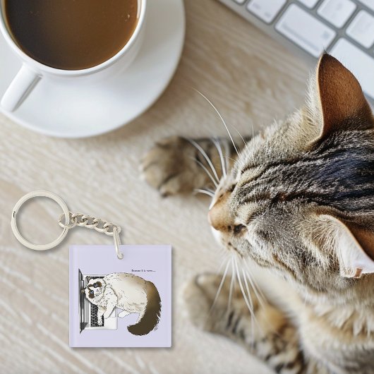 薄紫ノートパソコおもしろいン キーホルダー