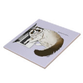 薄紫ノートPC おもしろい Catかわいい タイル (側面)