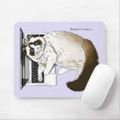 薄紫ノートPC おもしろい Catかわいい マウスパッド (マウス)