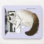 薄紫ノートPC おもしろい Catかわいい マウスパッド (正面)