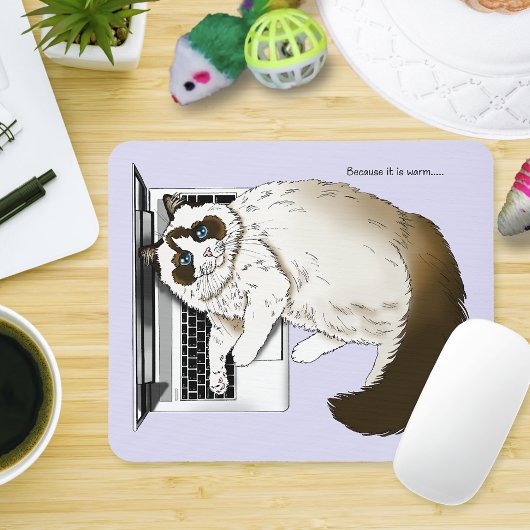 薄紫ノートPC おもしろい Catかわいい マウスパッド