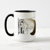 薄紫ノートPC おもしろい Catかわいい マグカップ (左)