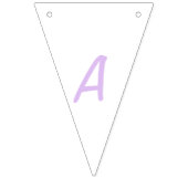 薄紫ハッピーバースデー旗 バンティングフラッグ (第3の旗)