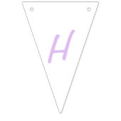 薄紫ハッピーバースデー旗 バンティングフラッグ (第2の旗)