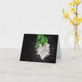 薄紫ハートノートカード カード (黄色い花)