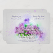 薄紫バスケット招待状 招待状 (正面/裏面)