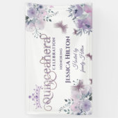 薄紫バタフライフローラガーデンティアラキンセアニェライン 横断幕 (縦)