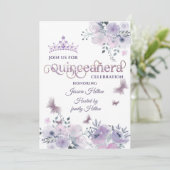 薄紫バタフライフローラガーデンティアラキンセアニラ 招待状 (スタンド正面)