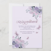 薄紫バタフライフローラガーデンティアラキンセアニラ 招待状 (裏面)