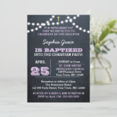 薄紫バプテスシャルボードライト 招待状 (スタンド正面)