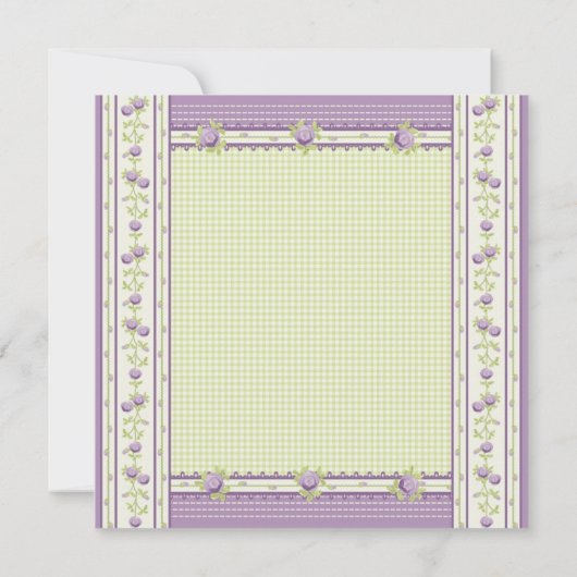 薄紫バラキルトカードスクエア 招待状 (裏面)