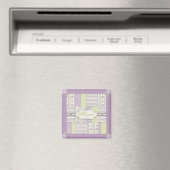 薄紫バラキルトTYマグネット2 マグネット (インサイチュ (食洗機))