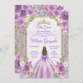 薄紫バラメキシコガール15th誕生日1招待状 招待状 (正面/裏面)