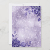 薄紫バラモダングリッタードレスsweet sixteen 招待状 (裏面)