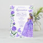 薄紫バラ蝶プリンセス写真キンセアニェラ 招待状 (スタンド正面)
