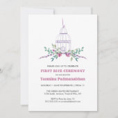 薄紫バードケージファーストライスアナンパラシャン 招待状 (正面)