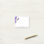 薄紫パーソナライズされた ポストイット (デスク上)