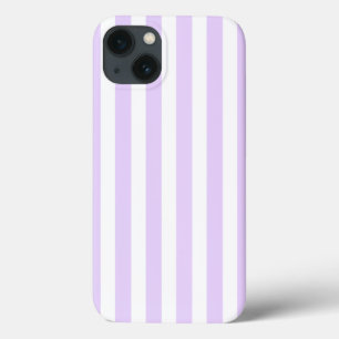 薄紫パープルおよびホワイトキャンデストライプィーのケースマテiPh iPhone 13ケース