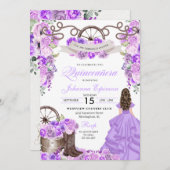 薄紫パープルウェスタンプリンセスランチェロキンセアニェラ 招待状 (正面/裏面)