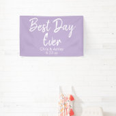 薄紫パープルウェディングレセプション最高のデコールデイエバー 横断幕 (インサイチュ)