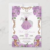 薄紫パープルウエスタンシャーロヴェストドスキンセアニェラ 招待状 (正面)