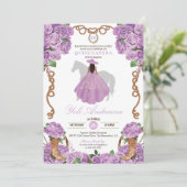 薄紫パープルウエスタンシャーロヴェストドスキンセアニェラ 招待状 (スタンド正面)