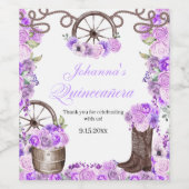 薄紫パープルウエスタンチャロ ワインラベル (シングルラベル)