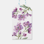 薄紫パープルウォーター色のフローラ結婚 ギフトタグ (裏面)