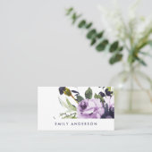 薄紫パープルエレガントバラピーニフローラ束 名刺 (スタンド正面)