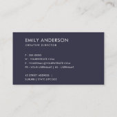 薄紫パープルエレガントバラピーニフローラ束 名刺 (裏面)