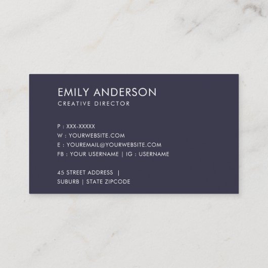 薄紫パープルエレガントバラピーニフローラ束 名刺 (裏面)