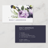 薄紫パープルエレガントバラピーニフローラ束 名刺 (正面/裏面)