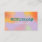 薄紫パープルカラフルネオンブライトイはっきりしたンブル 名刺 (正面)