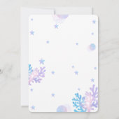 薄紫パープルキュートシーマーメイドバースデーパーティー 招待状 (裏面)