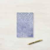 薄紫パープルグリッターグリッツスパークルグラム ポストイット (デスク上)
