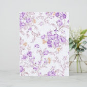 薄紫パープルグレーパステルフローラスクラップブック紙 (スタンド正面)