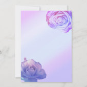 薄紫パープルグローバラエレガント結婚フローラ 招待状 (裏面)
