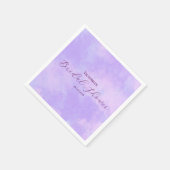 薄紫パープルドリーミークラウドブライダルシャワー スタンダードカクテルナプキン (角)