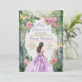 薄紫パープルドレスフォレストバタフライミンス 招待状 (スタンド正面)